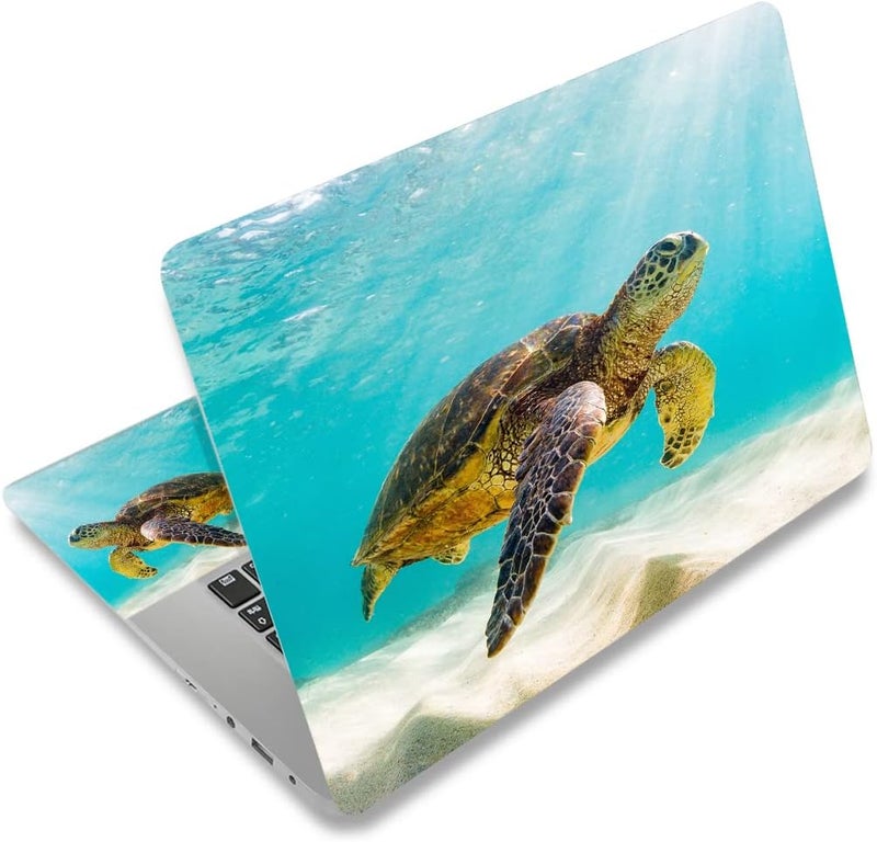 AORTDES 12.1 13 13.3 14 15 15.4 15.6 Inches Personalized Laptop Skin Sticker Universal Netbook Skin Sticker Reusable Notebook PC Art Protector Cover by AORTDE(Sea Turtle) - Image 1