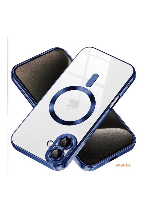 iPhone 16 Magnetic Case – Compatible with MagSafe, Built-in Camera Protector, Soft TPU Anti-Scratch Shockproof Slim Clear Case, Perfect Fit for iPhone 16 6.1 Inch