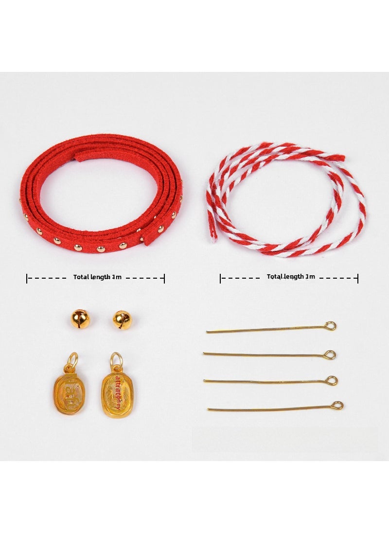 Handmade DIY plush twisted stick accessories material doll black eyes nose Christmas hat scarf Accessories Wholesale Doll accessories suit