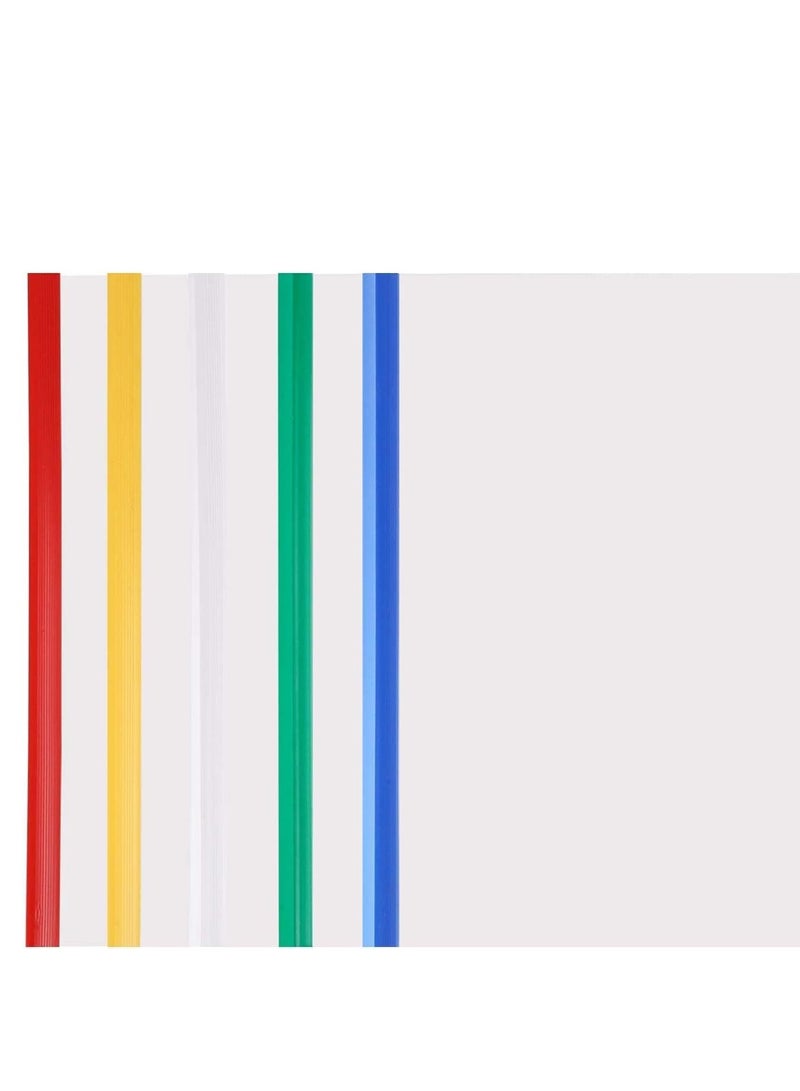 Terabyte A4 Sliding Bar Folder Report Covers (Holds Upto 40 Sheets), Slide Bar File Folders, Report Cover with Clip Resume Presentation File Folders for School And Office - Value Pack Of 5 - Image 2