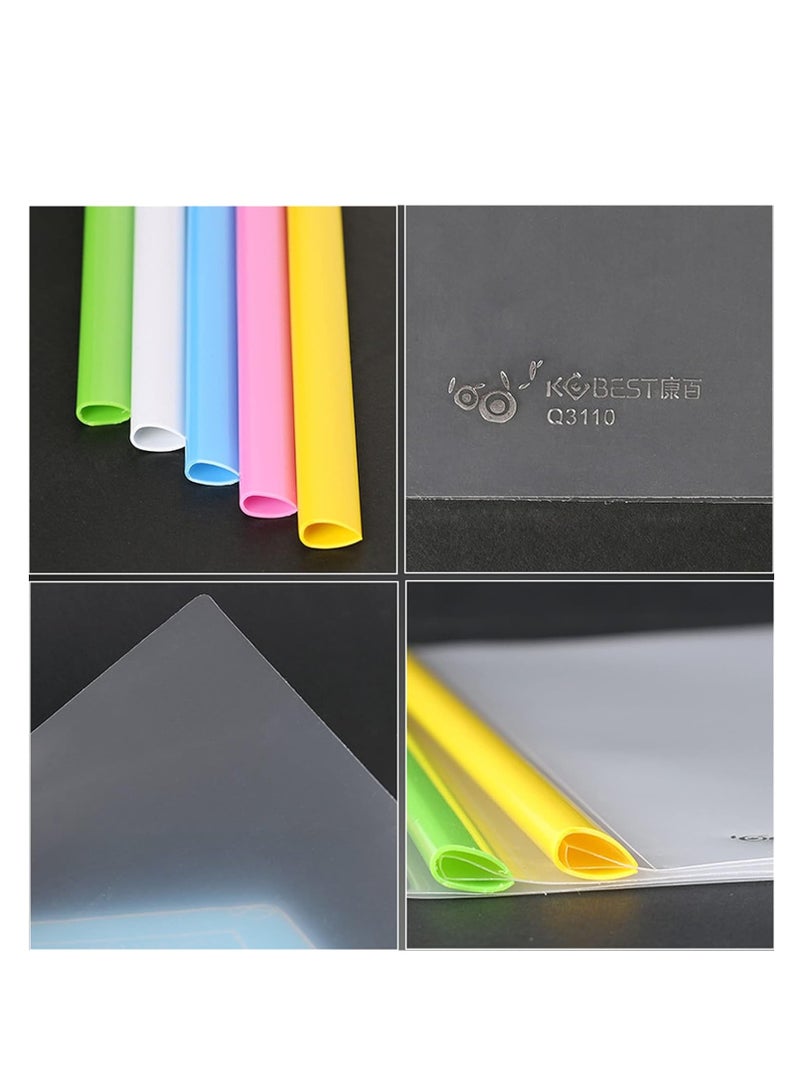 Terabyte A4 Sliding Bar Folder Report Covers (Holds Upto 40 Sheets), Slide Bar File Folders, Report Cover with Clip Resume Presentation File Folders for School And Office - Value Pack Of 5 - Image 3