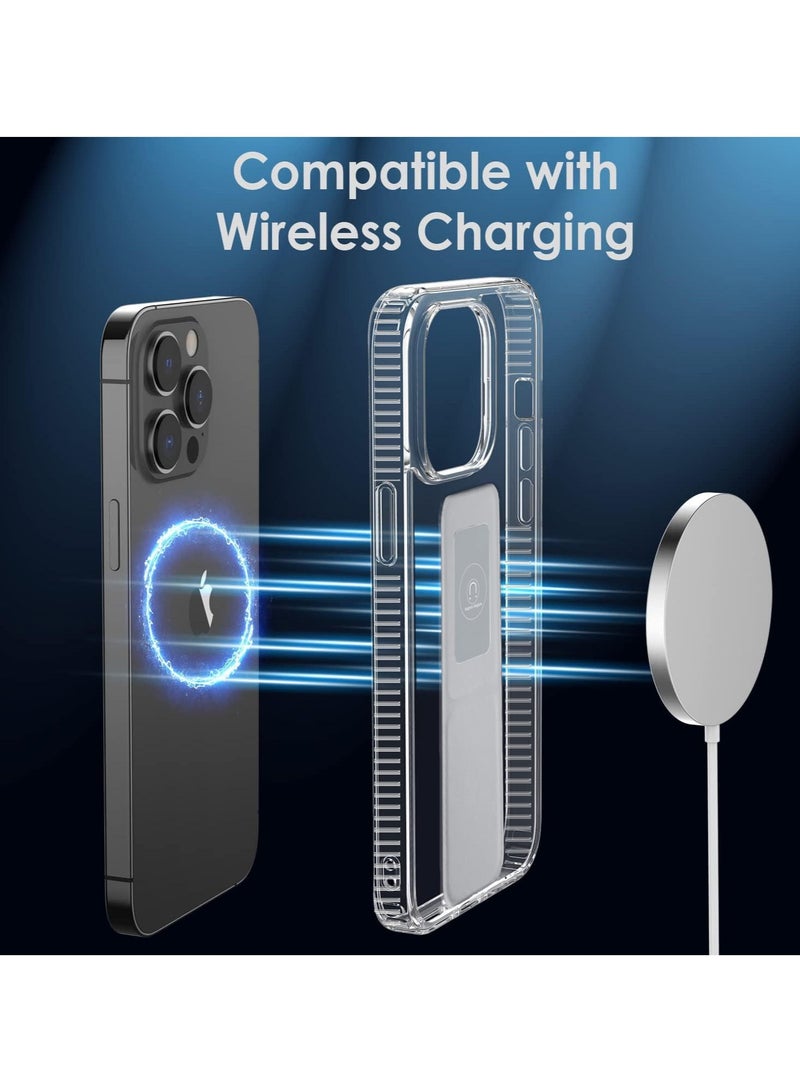 Wtech Apple iPhone 15 Pro 2023 TPU Hand Grip Air Pillow Case Cover - Clear/Grey - Image 3