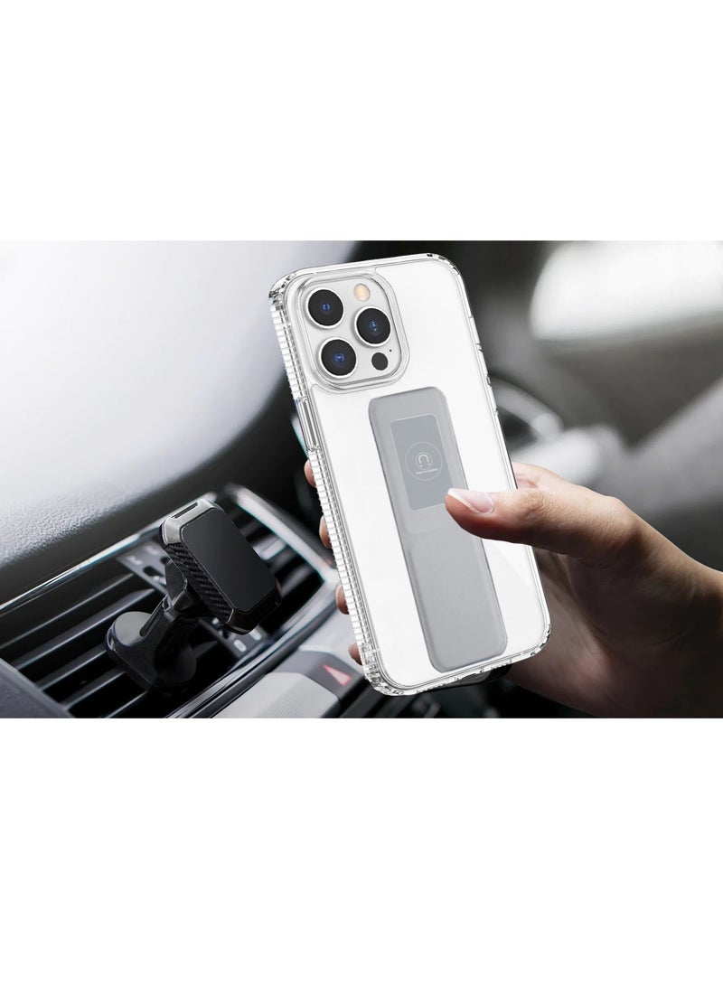 Wtech Apple iPhone 15 Pro 2023 TPU Hand Grip Air Pillow Case Cover - Clear/Grey - Image 2