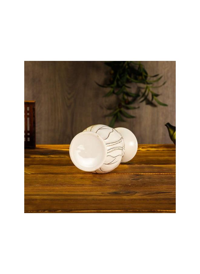 klarako Porcelain Ceramic Vase Buddhist Decoration Lotus Pattern Vase Table Centerpiece for Living Room Kitchen Table Office White  - Image 3