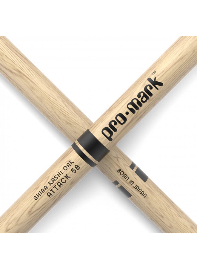 ProMark عصي الطبول ProMark - Classic Attack 5B من خشب شيرا كاشي، رأس نايلون بيضاوي، زوج واحد - Image 4