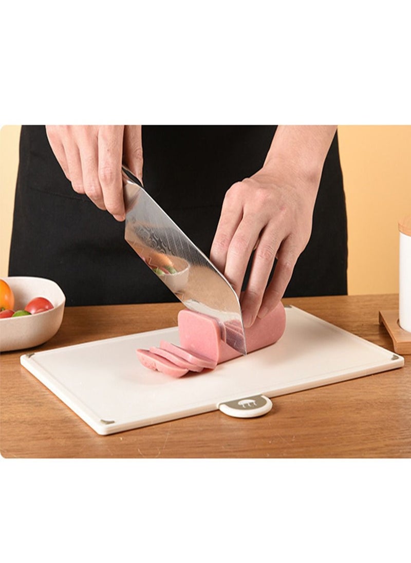 Arabest - Cutting Board Set of 4 with Stand，Plastic Non-slip Chopping Board，4-Color Durable Boards in Space Saving Storage Case - Image 1
