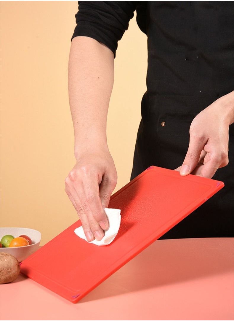Arabest - Cutting Board Set of 4 with Stand，Plastic Non-slip Chopping Board，4-Color Durable Boards in Space Saving Storage Case - Image 1