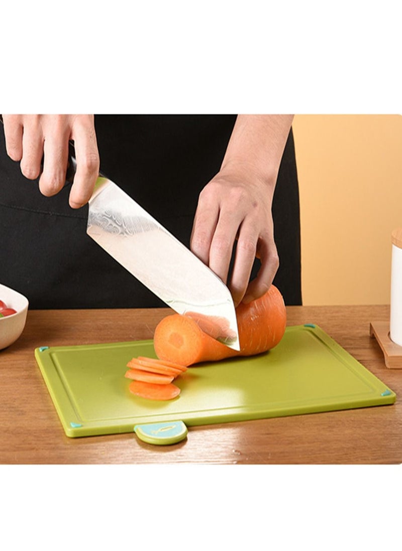 Arabest - Cutting Board Set of 4 with Stand，Plastic Non-slip Chopping Board，4-Color Durable Boards in Space Saving Storage Case - Image 1
