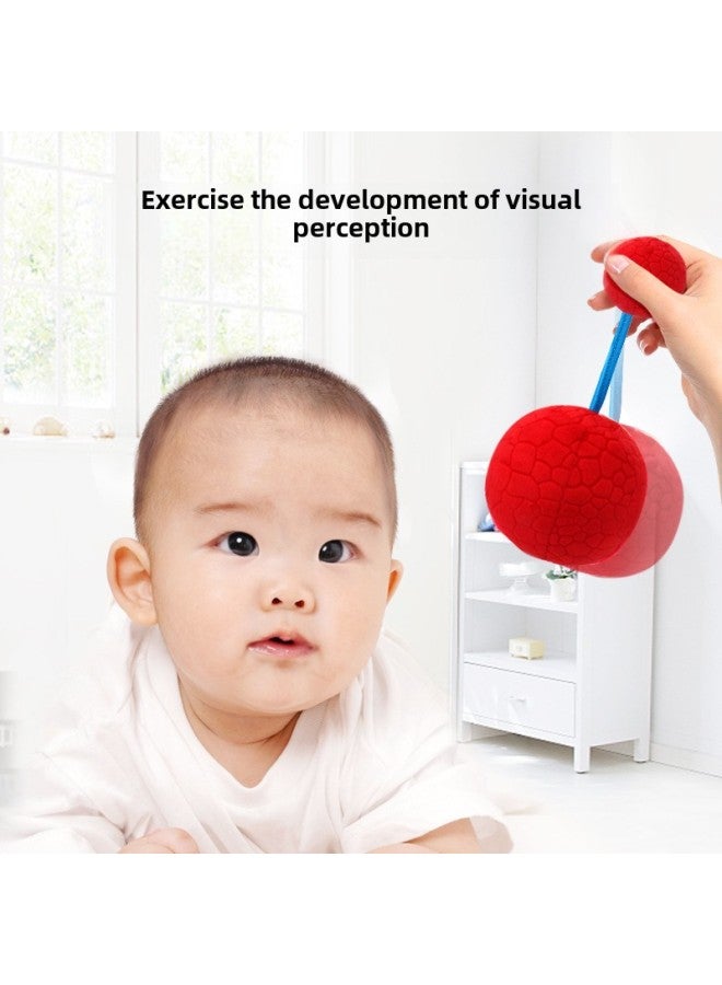 Newborn Baby Red Ball Hand Catch Ball Chase Vision System Training Can Bite 2 Months 3 Small 8 Baby Toy 6 Black-Color:Visual And Auditory Black And White Ball + Sand Hammer Sand Egg [visual And Auditory Training - Image 5