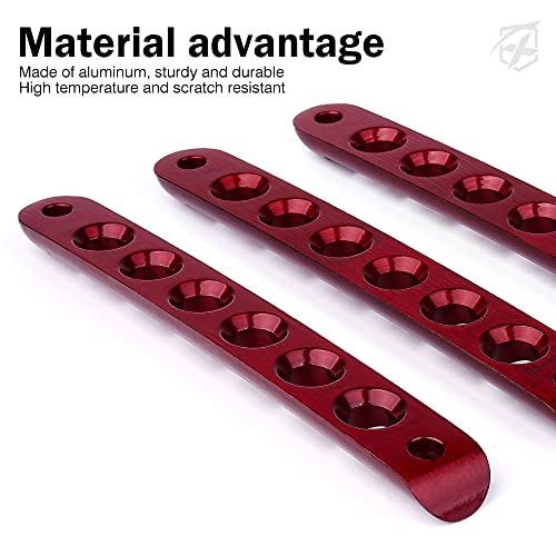Xprite 5PCS Brushed Aluminum Side Door Handle Inserts & Cover Trim Compatible with 2007-2018 Jeep Wrangler JK JKU Unlimited Sahara Rubicon 4 Door- Durable, Stylish Exterior Decoration(Red) - Image 4