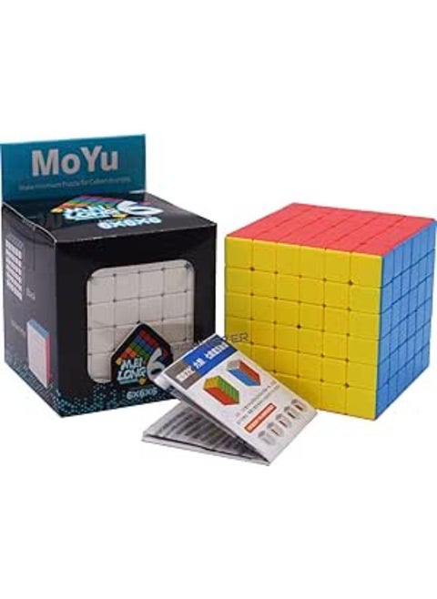MoYu MFJS Meilong 6X6X6 Cube Stickerless High Speed Magic Cube (6X6 MoFang JiaoShi Cubing Classroom), 66mm Size