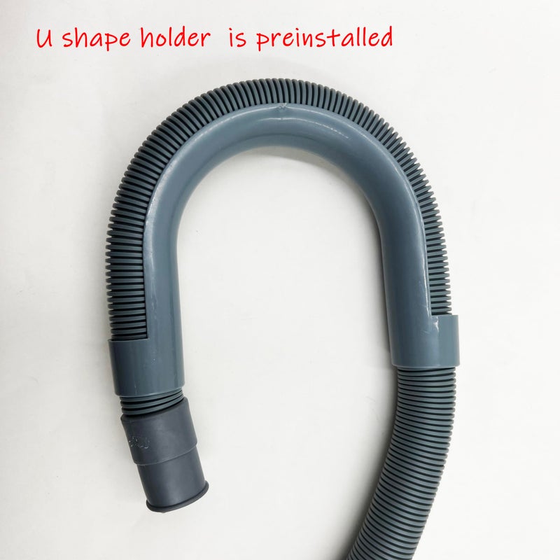 HLMOptimo 6 Feet Universal Washing Machine Drain Hose Flexible Dishwasher Drain Hose Extension Kits Corrugated Washer w/ 2 Clamps 1 adapter 1 U-Bend Holder - Image 4
