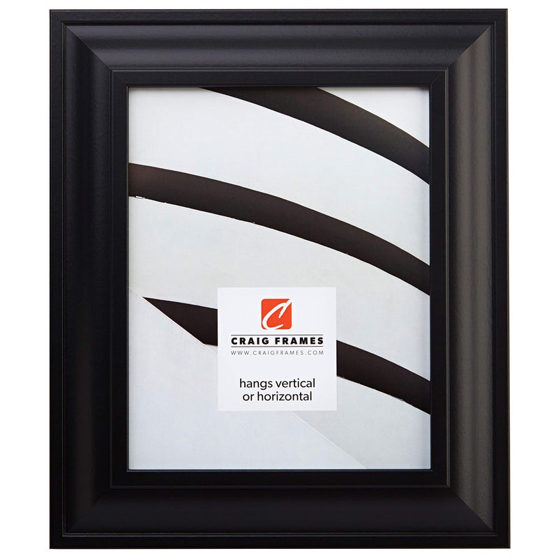 Craig Frames 21834700BK 8 by 10-Inch Picture Frame, Smooth Wrap Finish, 2-Inch Wide, Black - Image 1
