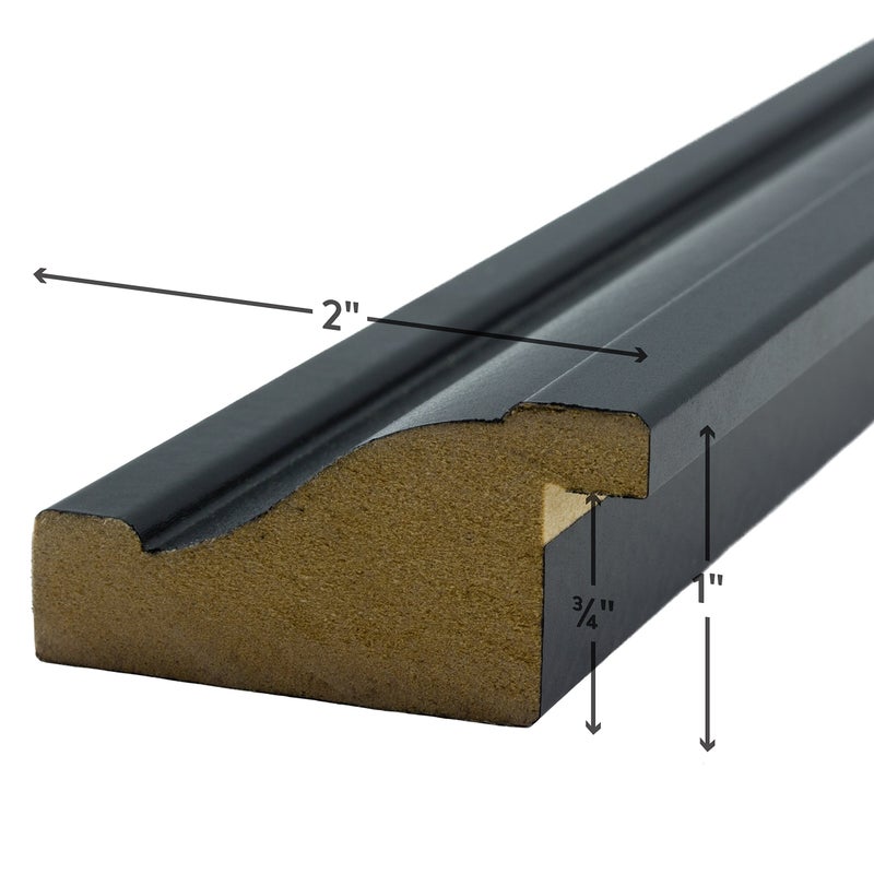 Craig Frames 21834700BK 8 by 10-Inch Picture Frame, Smooth Wrap Finish, 2-Inch Wide, Black - Image 2