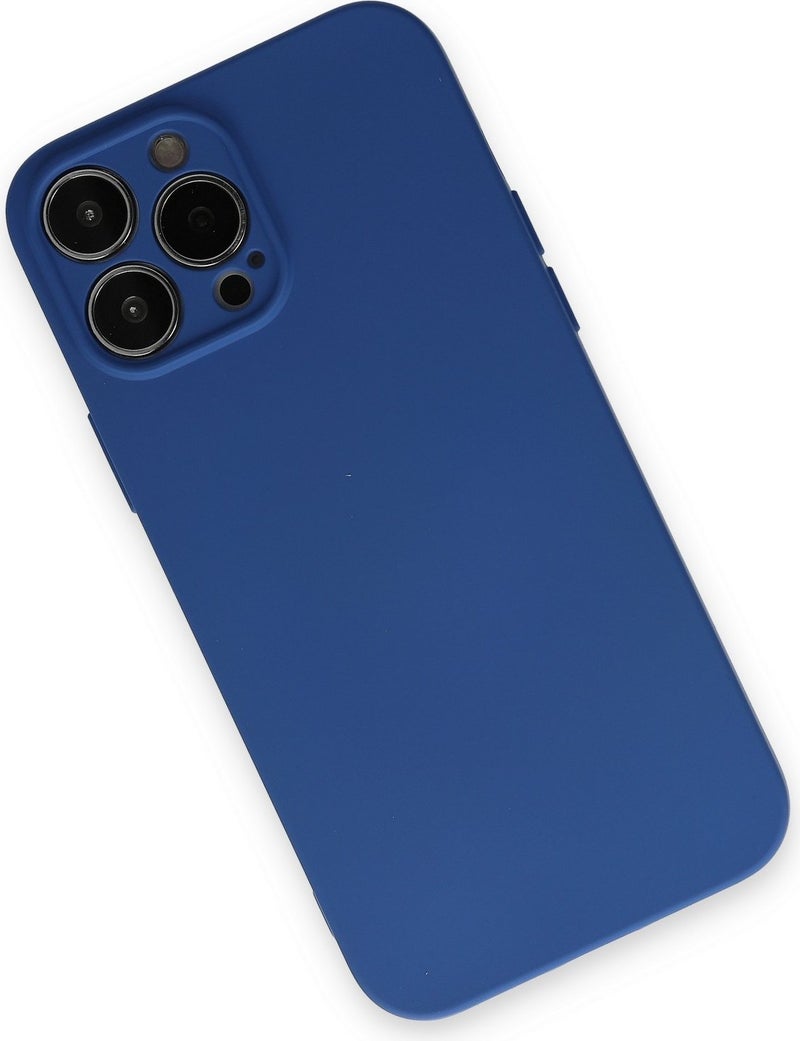 Bilişim Aksesuar Apple iPhone 13 Pro Case Nano Velvet Silicone Inside - Navy Blue  - Image 2