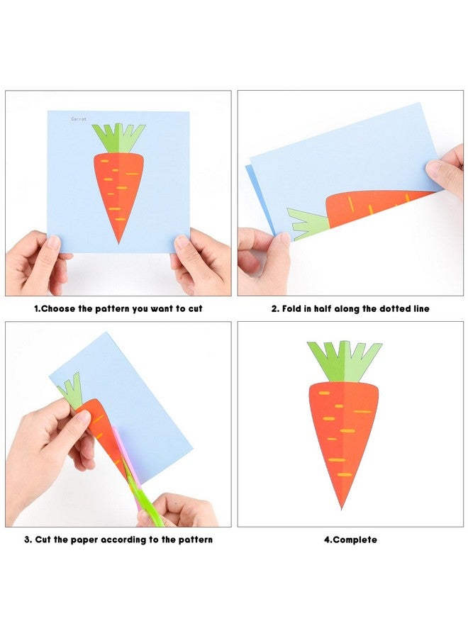 ASTARON 2 Kids Safety Scissors with 100 Pcs Paper Cutting for Paper Craft Supplies, Kids Preschool Training Scissors, Art Craft Plastic Scissors for School Supplies and Scrapbooking Supplies - Image 5