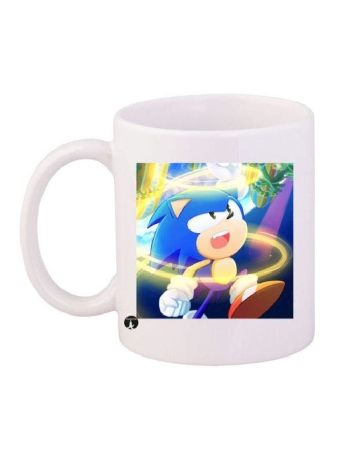 RKN Sonic Printed Coffee Mug White/Blue/Beige - Image 1