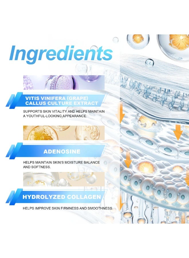 jalan Selected Formula Small Blue Bottle Essence, Dual Bottle Design for the Face, Precisely Tackles Skin Relaxation Issues, Helps Restore Firmness and Elasticity, Revives Radiant Glow, Creates a Youthful Complexion, 30ml*2 - Image 2