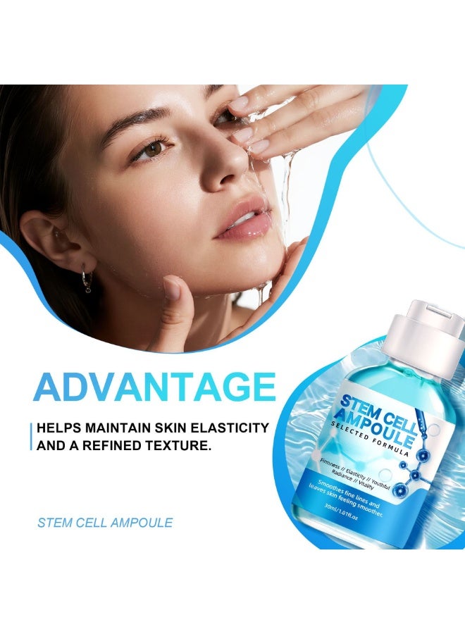 jalan Selected Formula Small Blue Bottle Essence, Dual Bottle Design for the Face, Precisely Tackles Skin Relaxation Issues, Helps Restore Firmness and Elasticity, Revives Radiant Glow, Creates a Youthful Complexion, 30ml*2 - Image 4