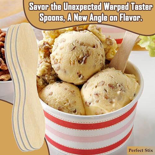 Perfect Stix - ASO24W12PO5-100 Wooden Craft Stick/Plain Taster Spoon, Paper Wrapped, 5" Length (Pack of 100) - Image 3