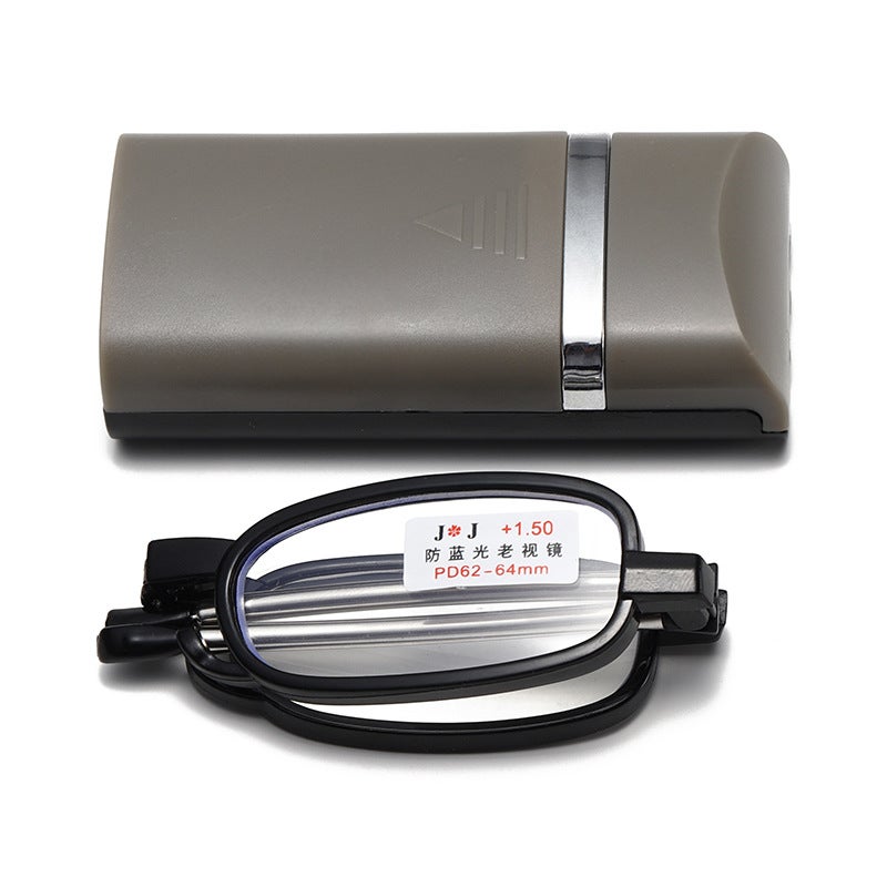 Folding Portable Box Telescopic Mirror Leg Antenna Anti-blue Light-proof presbyopic glasses Chattering Internet-famous Men's and Women's Sight Scopes - Image 5