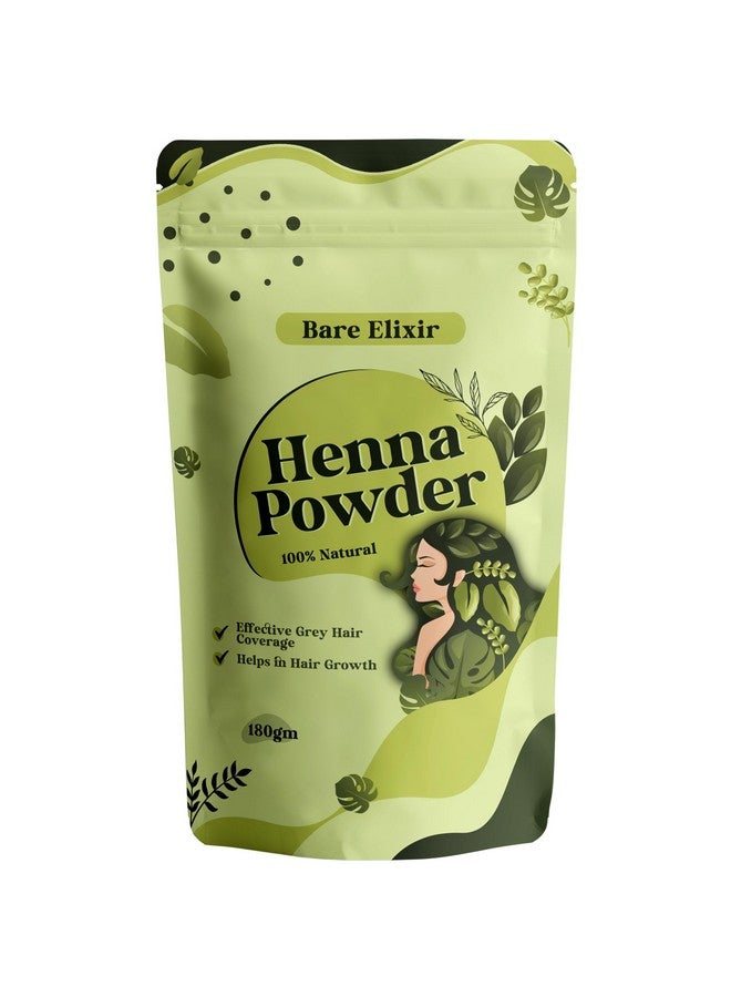 Bare Elixir 100% Natural Organic Henna Powder for Hair - 180g | Promotes Hair Growth, Effective Grey Hair Coverage, Deep Conditioning & Nourishment | Chemical-Free, Safe for All Hair Types - Image 1
