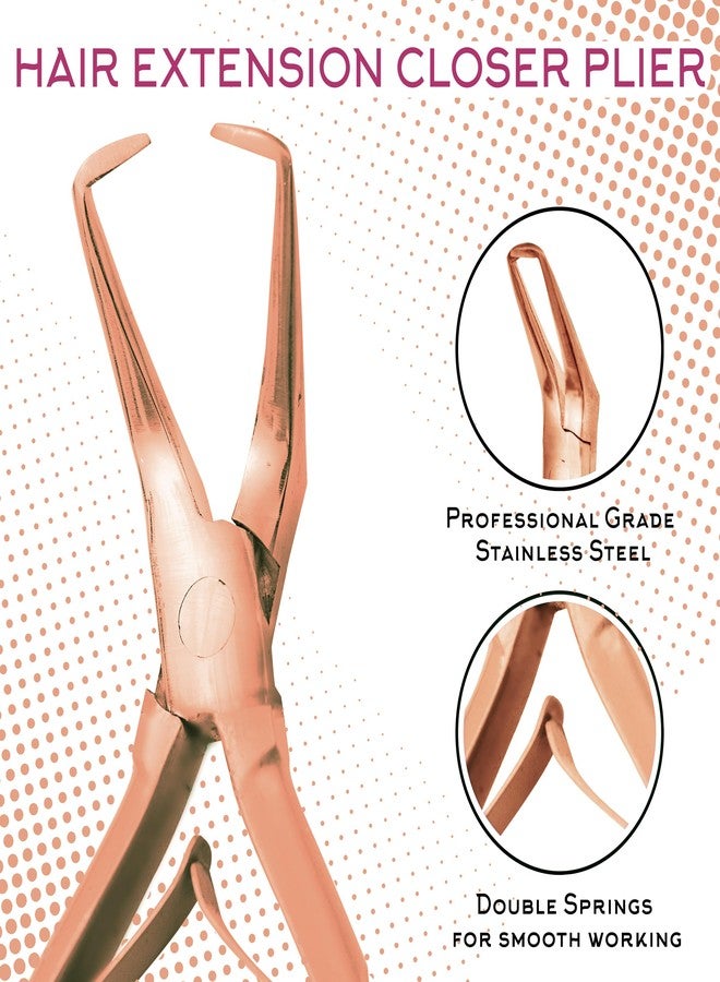 SIVOTE Professional Hair Extension Tools Kit Stainless Steel, Microlink & Itip Extensions Tool Kit, Rose Gold - Image 2