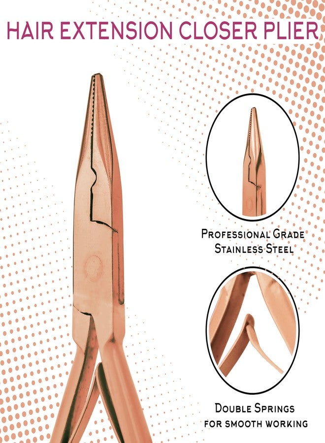 SIVOTE Professional Hair Extension Tools Kit Stainless Steel, Microlink & Itip Extensions Tool Kit, Rose Gold - Image 3