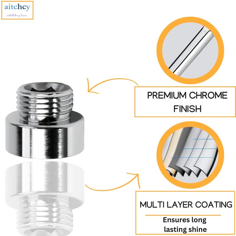 aitchcy Brass Converter Nipple | 3/4 Inch Female to 1/2 Inch Male Thread Adapter Nipple for Connecting Hand Shower to Wall Mixer | Adapter for Plumbing Applications (1pc) - Image 4