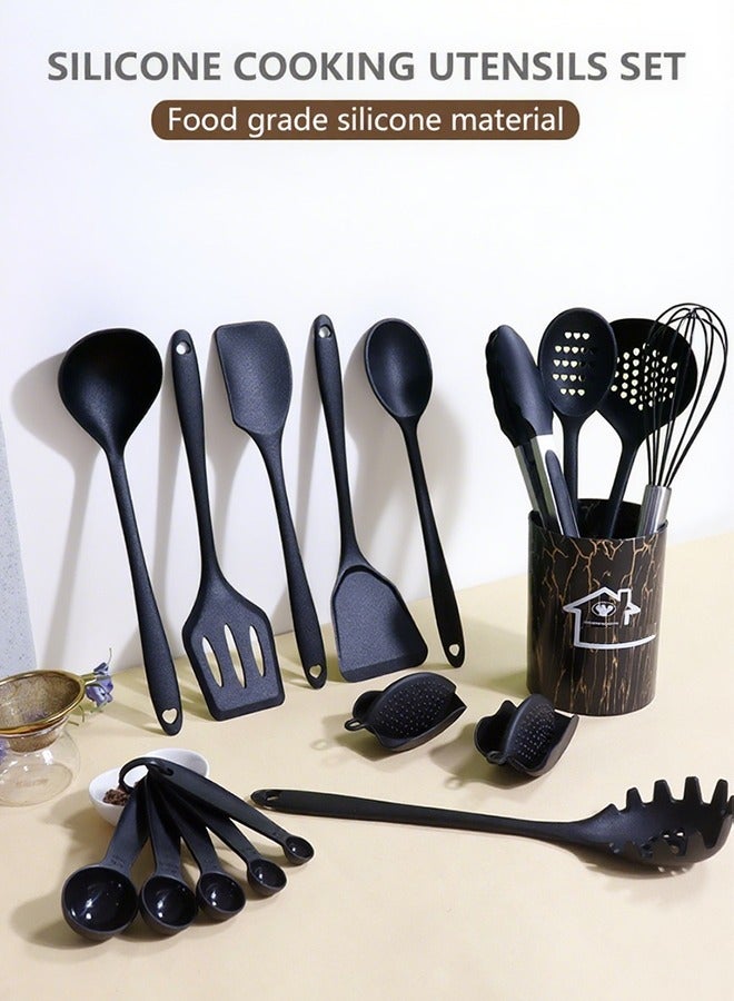 كيدل مجموعة مطبخ سيليكون مكونة من 18 قطعة | غير مسامية ومضادة للبكتيريا، مقاومة للحرارة حتى 260 °C | مقابض TPE مطوّلة | علاقة توفير مساحة مع قفل من الفولاذ المقاوم للصدأ - Image 2