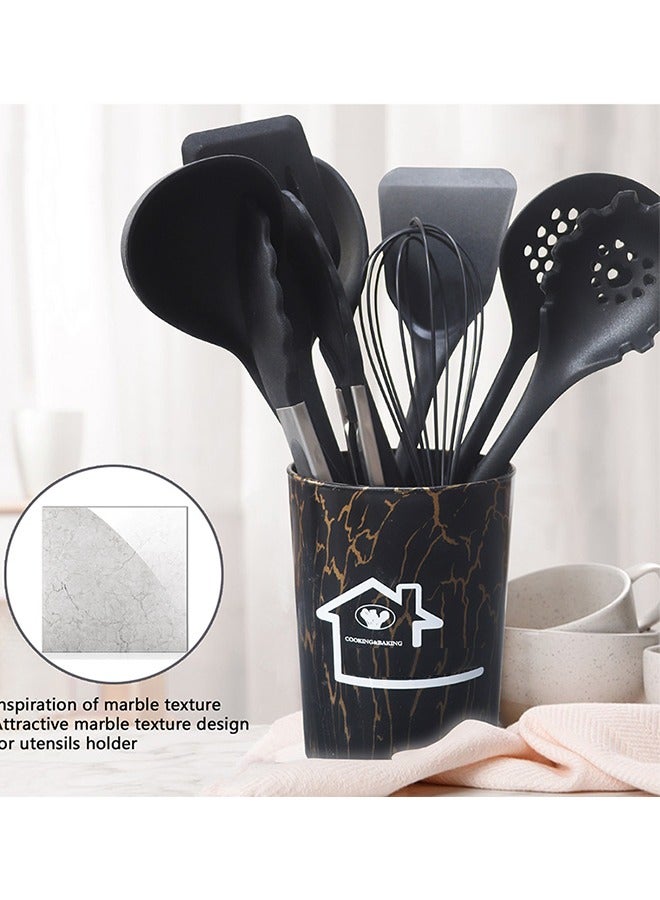 كيدل مجموعة مطبخ سيليكون مكونة من 18 قطعة | غير مسامية ومضادة للبكتيريا، مقاومة للحرارة حتى 260 °C | مقابض TPE مطوّلة | علاقة توفير مساحة مع قفل من الفولاذ المقاوم للصدأ - Image 4