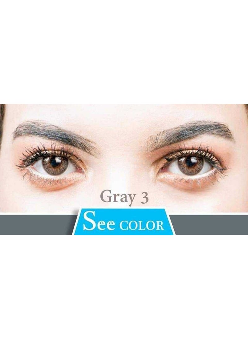 عدسات سي كلر جراي 3 التجميلية ( عدستين) - Image 2