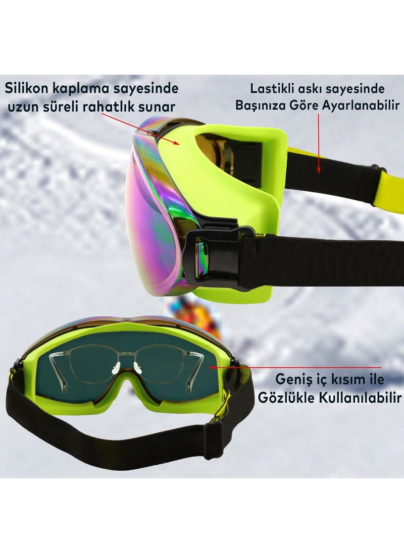 Nzb Ski Goggles Replaceable Glasses Antifog Sun Snow Protective Goggles Rainbow Snowboard Glasses Goggles  - Image 4