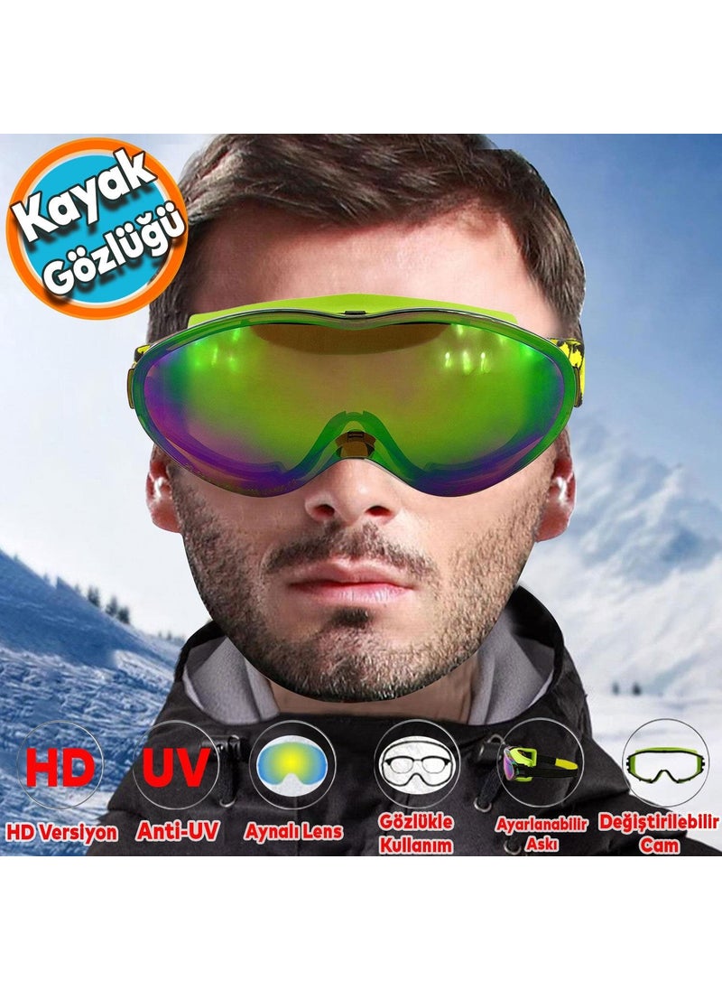 Nzb Ski Goggles Replaceable Glasses Antifog Sun Snow Protective Goggles Rainbow Snowboard Glasses Goggles  - Image 2