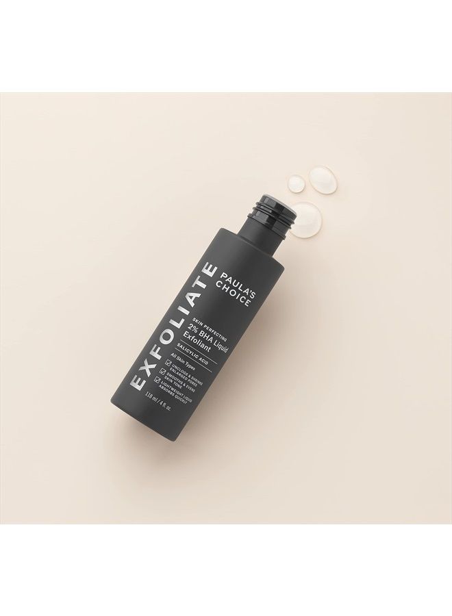 PAULA'S CHOICE Paulas Choice--SKIN PERFECTING 2% BHA Liquid Salicylic Acid Exfoliant--Facial Exfoliant for Blackheads, Enlarged Pores, Wrinkles & Fine Lines, 4 oz Bottle - Image 2