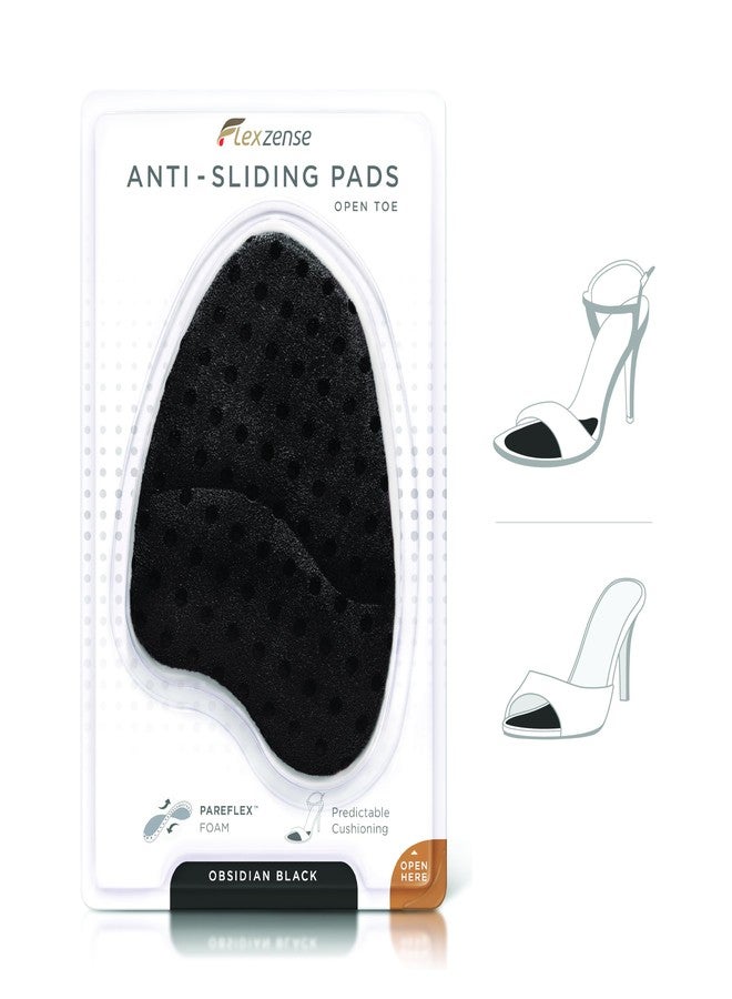 FLEXZENSE Anti-Sliding Pads Open Toe | Maximum Cushioning and Reduce Foot Slip | 1 Pair (Obsidian Black) - Image 2