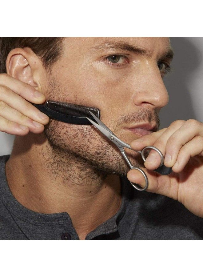 Tweezerman G.E.A.R. Moustache Scissors And Comb Model No. 72031Mg Black - Image 3