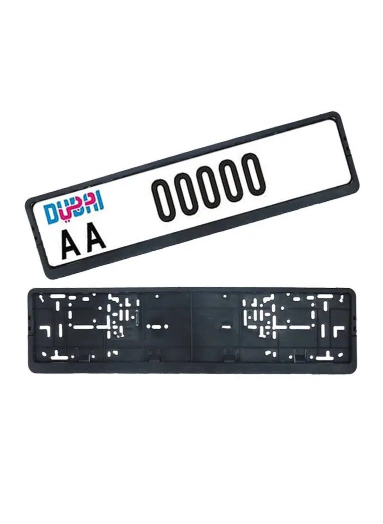 WINCA Car Licence Plate Frame Holder Dubai Plate Black  - Image 1
