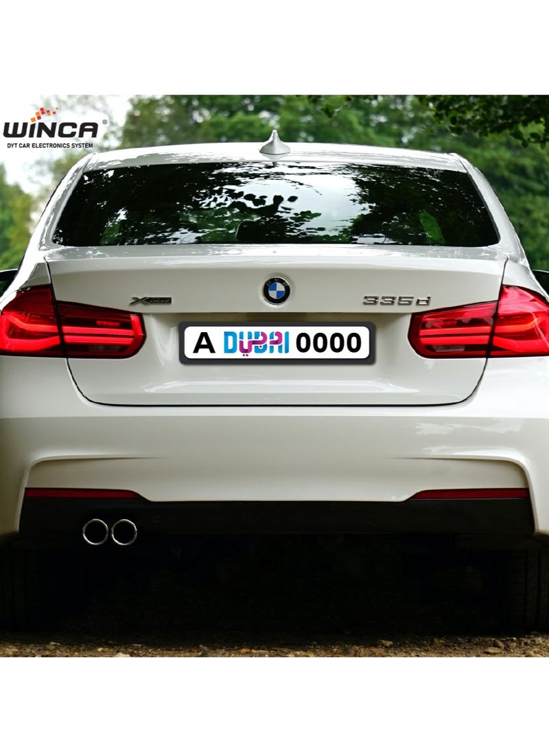 WINCA Car Licence Plate Frame Holder Dubai Plate Black  - Image 3