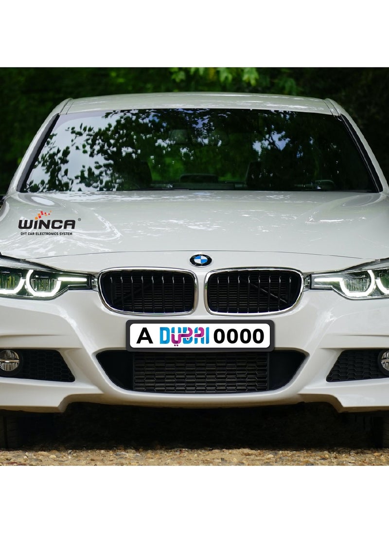 WINCA Car Licence Plate Frame Holder Dubai Plate Black  - Image 4