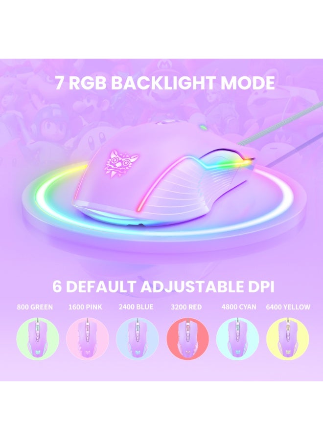 onikuma CW905 Wired Gaming Mouse RGB Game Mouse - Image 3