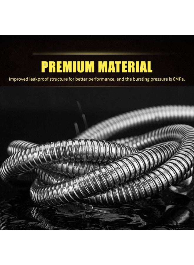 Shower Hose 4M / 5M Extra Long Stainless Steel Shower Head Hoses, with Solid Brass Connector, Universal, Anti-Burst, Chrome Finish.(400CM) - Image 5