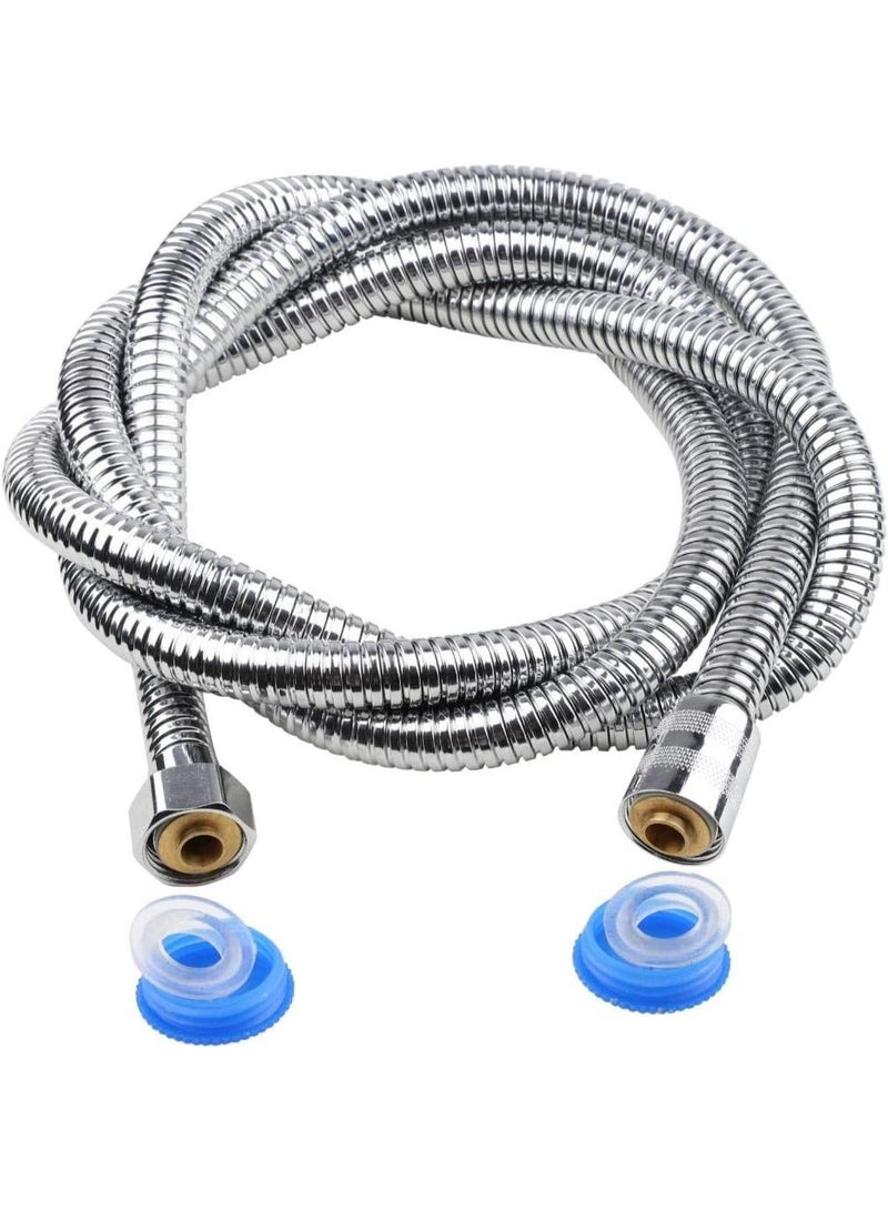 Shower Hose 4M / 5M Extra Long Stainless Steel Shower Head Hoses, with Solid Brass Connector, Universal, Anti-Burst, Chrome Finish.(400CM) - Image 1