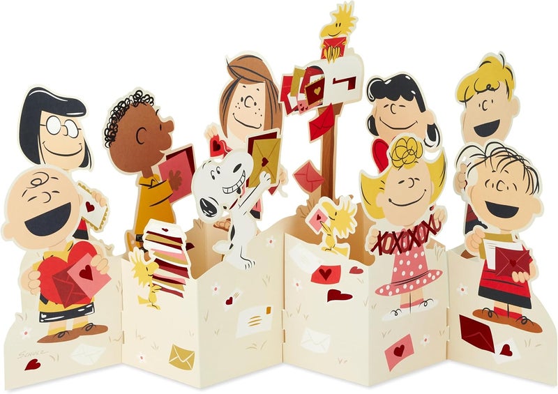 Hallmark Peanuts Jumbo Valentine's Day Pop Up Card featuring Snoopy and Friends - Image 2