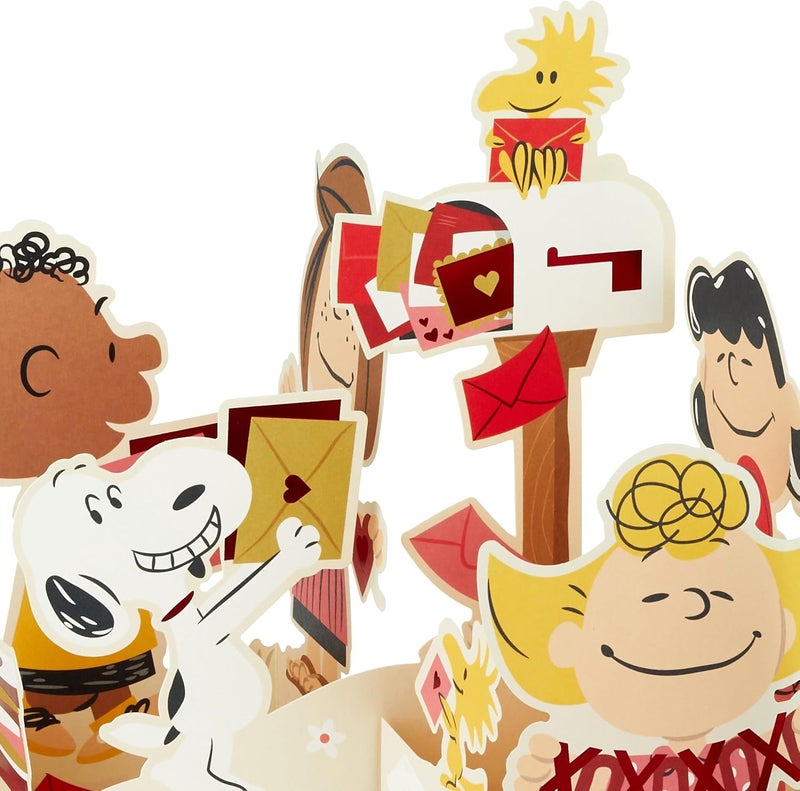 Hallmark Peanuts Jumbo Valentine's Day Pop Up Card featuring Snoopy and Friends - Image 5