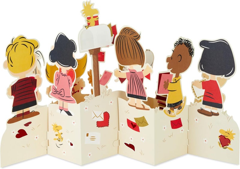 Hallmark Peanuts Jumbo Valentine's Day Pop Up Card featuring Snoopy and Friends - Image 3