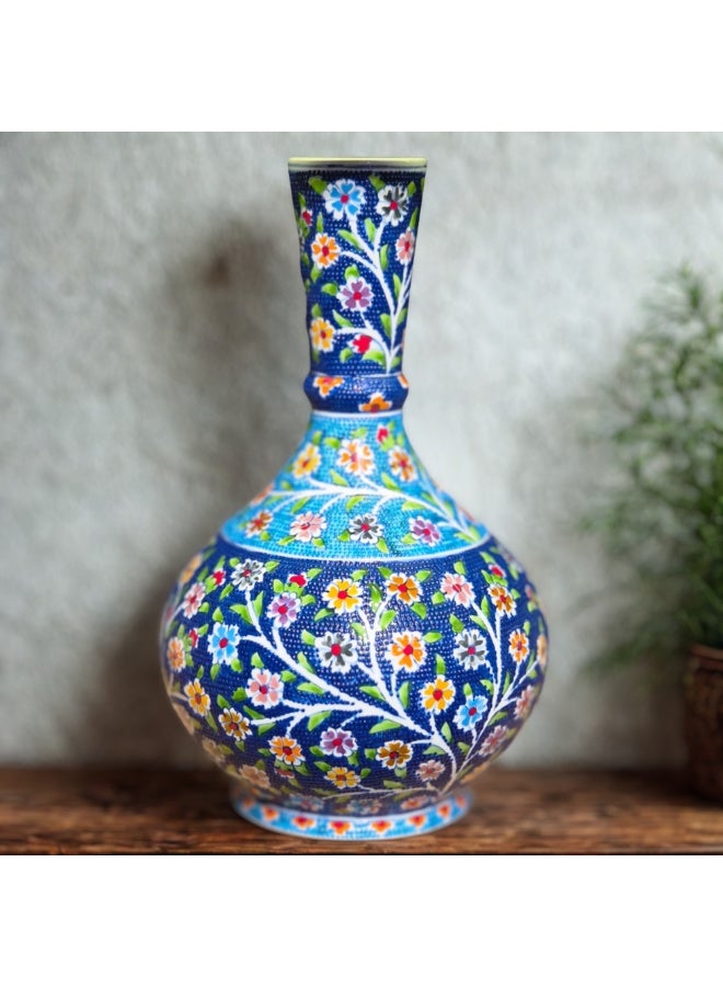 فازة زهور مزخرفة يدوياً 30 سم - Image 2