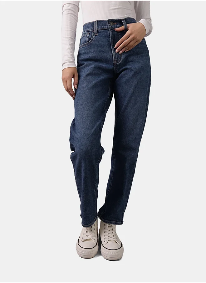 امريكان ايجل AE Stretch Super High-Waisted Ankle Straight Jean