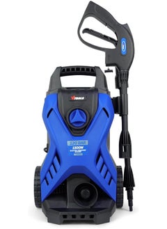 VTOOLS 120 Bar Electric Pressure Washer With 2 Wheels, 5 Meter Hose, Soap Dispenser, 1500 Watt, Auto Stop and Self Priming Mode, For Car, Home & Garden, Blue, VT1509  - Image 3