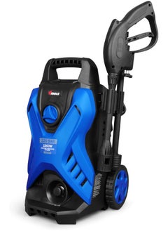 VTOOLS 120 Bar Electric Pressure Washer With 2 Wheels, 5 Meter Hose, Soap Dispenser, 1500 Watt, Auto Stop and Self Priming Mode, For Car, Home & Garden, Blue, VT1509  - Image 2